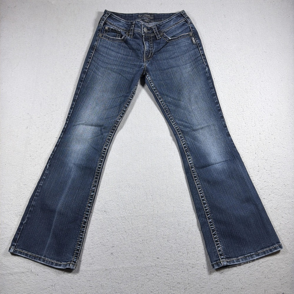 Silver Jeans Suki Surplus Bootcut Jeans‎ Womens 28x30 Blue Embroidered Denim Y2K